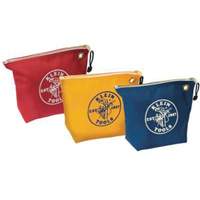 Zipper Tool Pouches, 3-Pack, Canvas, 1 Pockets, Natural OSI Industrial Sales