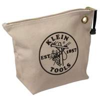 Zipper Tool Pouch, Canvas, 1 Pockets, Natural OSI Industrial Sales