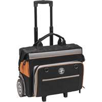 Tradesman Pro Rolling Tool Bag, Ballistic Polyester, 24 Pockets, Black/Orange OSI Industrial Sales