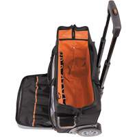 Tradesman Pro Rolling Tool Bag, Ballistic Polyester, 24 Pockets, Black/Orange OSI Industrial Sales