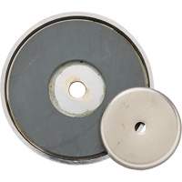Ceramic Shallow Pot Magnet, 1-3/8" Dia., 12 lbs. Pull OSI Industrial Sales