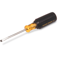 Slot Cabinet Tip Screwdriver, 3/16" Tip, Round, 6-3/4" L, Cushion Grip Handle OSI Industrial Sales