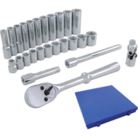 Jeu de douilles et accessoires, 26 Mcx, Prise de 3/8", Profond OSI Industrial Sales