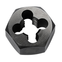 Hex Rethreading Die Nut, 1"/1-1/4" Dia., 1/4"-18 Thread, Carbon Steel/Chromium Steel OSI Industrial Sales