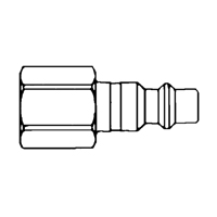 Quick Couplers - 1/2" Industrial, One Way Shut-Off - Plugs, 3/8" OSI Industrial Sales