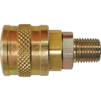 Quick Couplers - 1/4" Industrial, One Way Shut-Off - Automatic Couplers, Brass OSI Industrial Sales