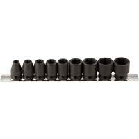 Jeu de douilles, 9 Mcx, Chocs, Prise de 3/8" OSI Industrial Sales