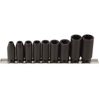 Jeu de douilles longues, 9 Mcx, Chocs, Prise de 3/8", Profond OSI Industrial Sales