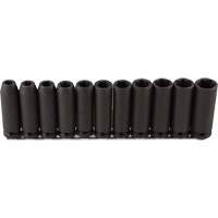 Jeu de douilles longues, 11 Mcx, Chocs, Prise de 1/2", Profond OSI Industrial Sales