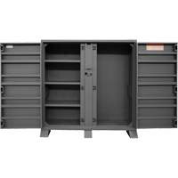 Jobsite Storage Shelving Cabinet, Steel, 47.5 Cubic Feet, Grey OSI Industrial Sales