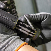 15-in-1 Multi-Bit Ratcheting Screwdriver, 8-3/4" L, Cushion Grip Handle OSI Industrial Sales