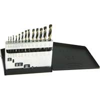 DRILLCO Metric Jobber Length Drill Bit Set, 13 Pieces, High Speed Steel OSI Industrial Sales