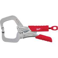 Torque Lock Locking Pliers with Regular Jaws & Grip, 6" Length, C-Clamp OSI Industrial Sales