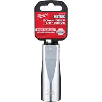 Metric Socket with Four Flat Sides, 20 mm, 1/2" Drive, 6 Points, Deep OSI Industrial Sales