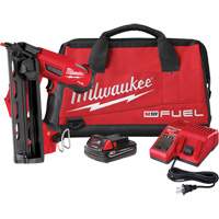 M18 Fuel 16 Gauge Angled Finish Nailer Kit, 18 V, Lithium-Ion OSI Industrial Sales