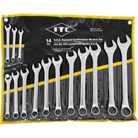 ICW-14PS Polished Wrench Set, Combination, 14 Pieces, Imperial OSI Industrial Sales