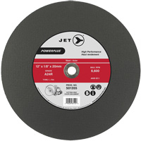 A24R PowerPlus Cut-Off Wheel, 12" x 1/8", 20 mm Arbor, Type 1, 6600 RPM OSI Industrial Sales
