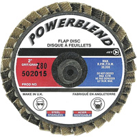 PowerBlend Roll-On Flap Disc, 2" x Type R, Z80 Grit OSI Industrial Sales