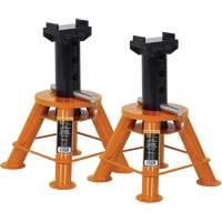 Low Profile Jack Stands, Locking Pin, 10 Tons Capacity, 17-1/3" - 11-1/8" H OSI Industrial Sales