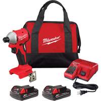 Ensemble tournevis &agrave; chocs hexagonaux compacts &agrave; 3 vitesses sans balai M18, Lithium-ion, 18 V, Mandrin 1/4", Couple 1700 lb-po OSI Industrial Sales