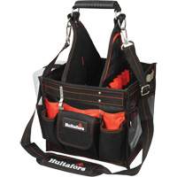 11" Electrical/Maintenance Tool Carrier with Parts Tray, Ballistic Polyester, Black/Red OSI Industrial Sales