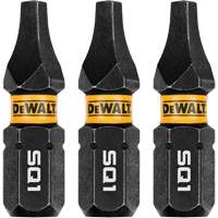 3-Piece FLEXTORQ&reg; Impact Screwdriving Bits, Square, #1, 1/4" Drive OSI Industrial Sales