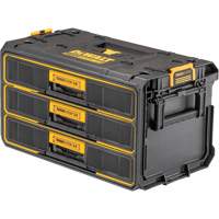 Unit&eacute; &agrave; trois tiroirs ToughSystem 2.0, 21-4/5" x 12-3/10" x 12-3/5", Noir/Jaune OSI Industrial Sales