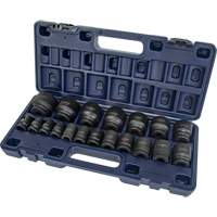 SAE Socket Set, 19 Pcs, Impact, 1/2" Drive Size OSI Industrial Sales