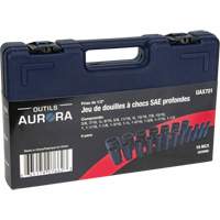 SAE Socket Set, 19 Pcs, Impact, 1/2" Drive Size, Deep OSI Industrial Sales