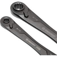 X6 4-in-1 Black Oxide Spline Ratcheting SAE Wrench Set, 2 Pieces, Imperial OSI Industrial Sales