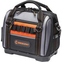14" Tradesman Closed Top Tool Bag, Polyester, 32 Pockets, Black/Grey OSI Industrial Sales