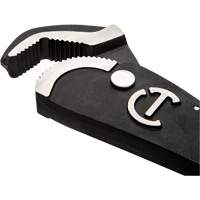 Self-Adjusting Dual Material Pipe Wrench, 1-1/2" Jaw Capacity, 12" Long, Black Oxide Finish, Cushion Handle OSI Industrial Sales