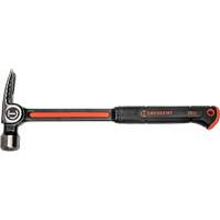 Milled-Face Framing Hammer, 28 oz., Solid Steel Handle, 16" L OSI Industrial Sales