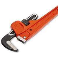 SLIM JAW Pipe Wrench, 1-9/10" Jaw Capacity, 10" Long, Powder Coated Finish, Non-Ergonomic Handle OSI Industrial Sales