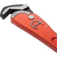 Self-Adjusting Pipe Wrench, 1-1/2" Jaw Capacity, 12" Long, Powder Coated Finish, Non-Ergonomic Handle OSI Industrial Sales