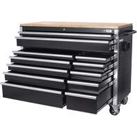 HDRC5212 HD Series Roller Cabinet, 12 Drawers, 51-1/4" W x 21" D x 40-3/10" H, Black OSI Industrial Sales