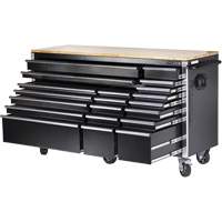 HDRC7220 HD Series Roller Cabinet, 20 Drawers, 72" W x 24" D x 42-3/10" H, Black OSI Industrial Sales