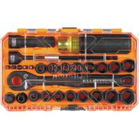 KNECT Essential Pass Through Impact Socket Set, 28 Pcs, Impact, 3/8" Drive Size OSI Industrial Sales