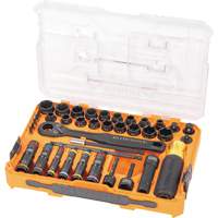 KNECT Complete Impact Pass Through & Flip Socket Set, 39 Pcs, Impact OSI Industrial Sales