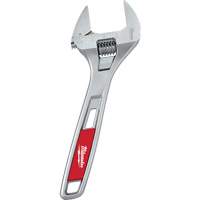 Wide Jaw Adjustable Wrench, 8" L, Chrome OSI Industrial Sales