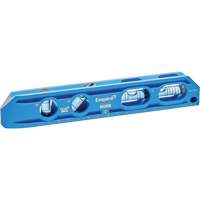 TRUE BLUE&reg; Die Cast Torpedo Level, 8" L, Aluminum, 4 Vials, Magnetic OSI Industrial Sales