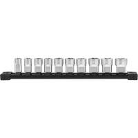 Metric Sockets with Four Flat Sides, 10 Pcs, 3/8" Drive Size OSI Industrial Sales