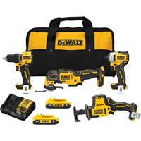 ATOMIC Cordless Brushless 4-Tool Combo Kit, Lithium-Ion, 20 V OSI Industrial Sales