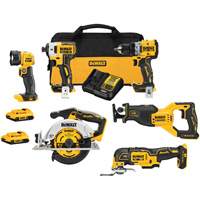 XR&reg; Cordless Brushless 6-Tool Combo Kit , Lithium-Ion, 20 V OSI Industrial Sales