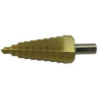 JET-KUT&reg; Super Premium 11-Step Step Drill, 1/4" - 1-3/8" , 7/8"/1"/1/4"/1-3/8"/1-1/8"/1-1/4"/13/16"/25/64"/35/64"/11/16"/1-7/32" Increments, High Speed Steel OSI Industrial Sales
