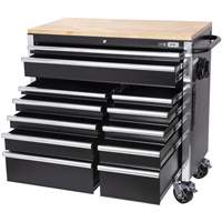 HDRC4112 HD Series Roller Cabinet, 12 Drawers, 41" W x 21" D x 40-3/10" H, Black OSI Industrial Sales