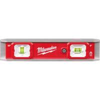 Torpedo Level with Lighted Vials, 9" L, Aluminum, 2 Vials, Magnetic OSI Industrial Sales