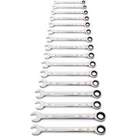 90-Tooth 12 Point Wrench Set, Ratcheting Combination, 16 Pieces, Metric OSI Industrial Sales