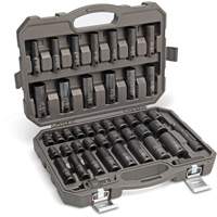 6 Point SAE/Metric Socket Set, 44 Pcs, Impact, 1/2" Drive Size, Deep OSI Industrial Sales