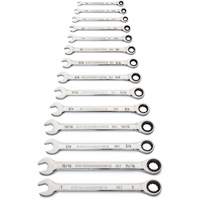 90-Tooth 12 Point SAE Wrench Set, Ratcheting Combination, 14 Pieces, Imperial OSI Industrial Sales